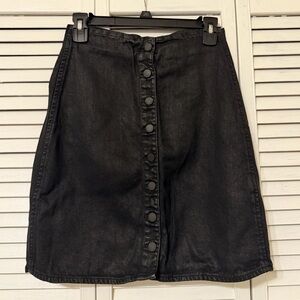 All Saints Black/Grey Denim Skirt